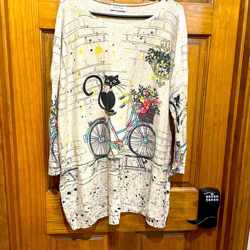 Cat tunic sweater